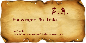 Pervanger Melinda névjegykártya